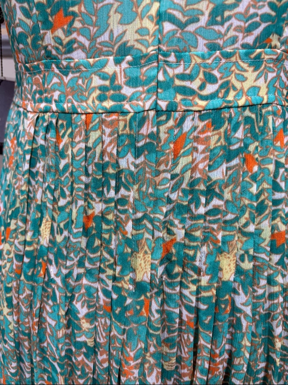 Adrianna Papell Multi Floral Halter Midi Dress - Size: 10 - Picture 8 of 13